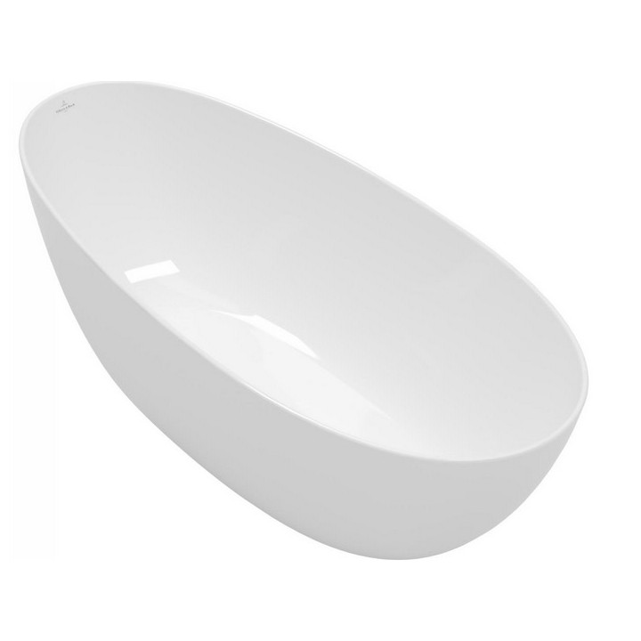 Wanna wolnostojąca  owalna Villeroy & Boch Antao, 170x75cm, Quaryl, szary mat