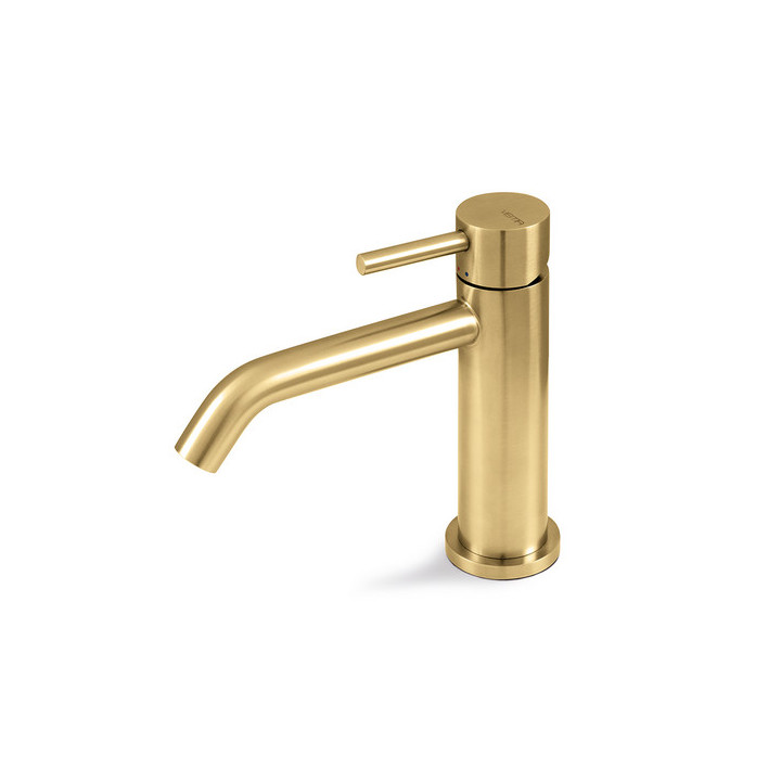 Bateria umywalkowa Vema Otago, podtynkowa, 2-otworowa, wylewka 207mm, bez korka, brushed gold