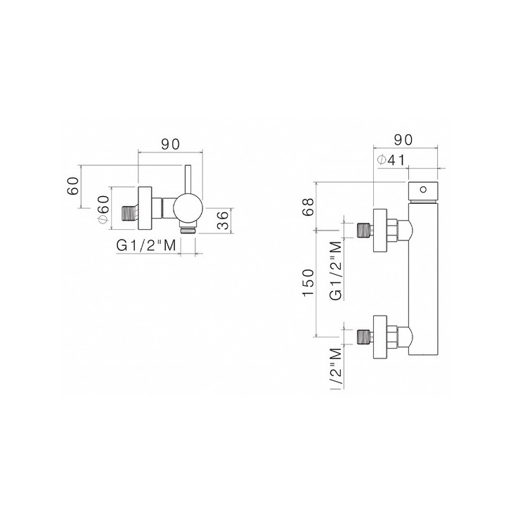 Bateria wannowa ścienna Vema Otago,  wylewka 202mm,  brushed gold