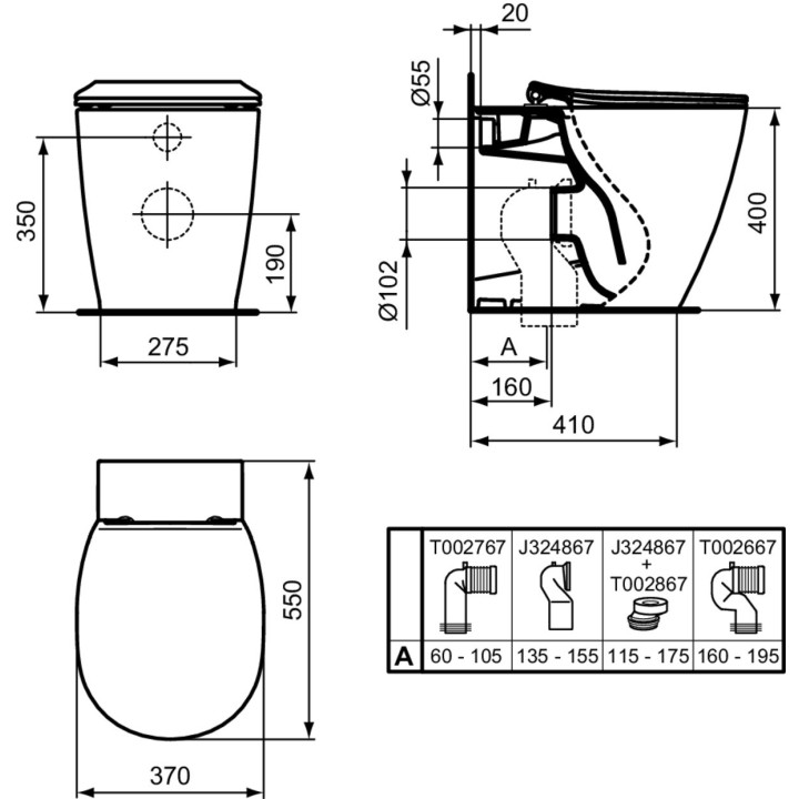 Miska stojąca WC Ideal Standard AquaBlade- sanitbuy.pl
