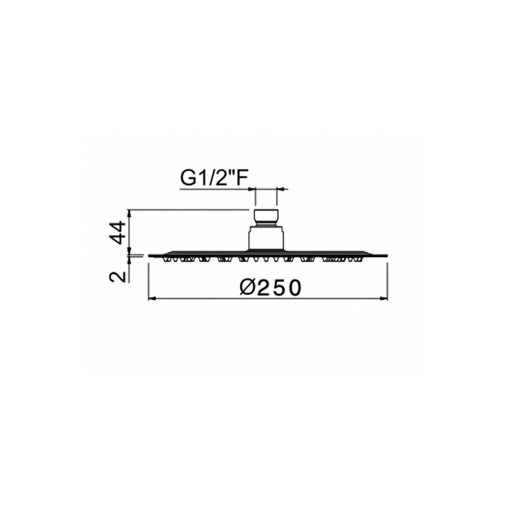 Ramię sufitowe do deszczownicy Vema Otago,długość 10cm, brushed gold