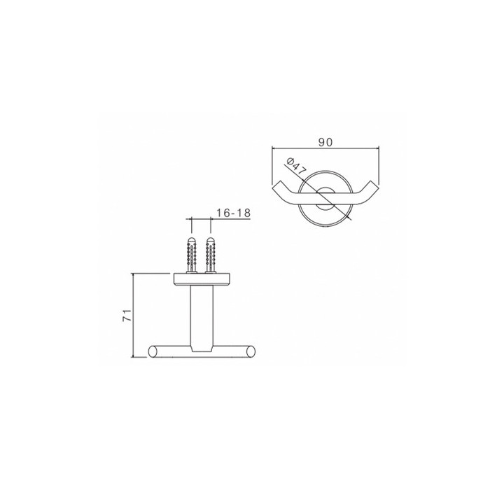 Wieszak Vema Otago,brushed gold