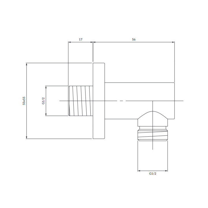 Przyłączę kątowe , Omnires  Y, grafit