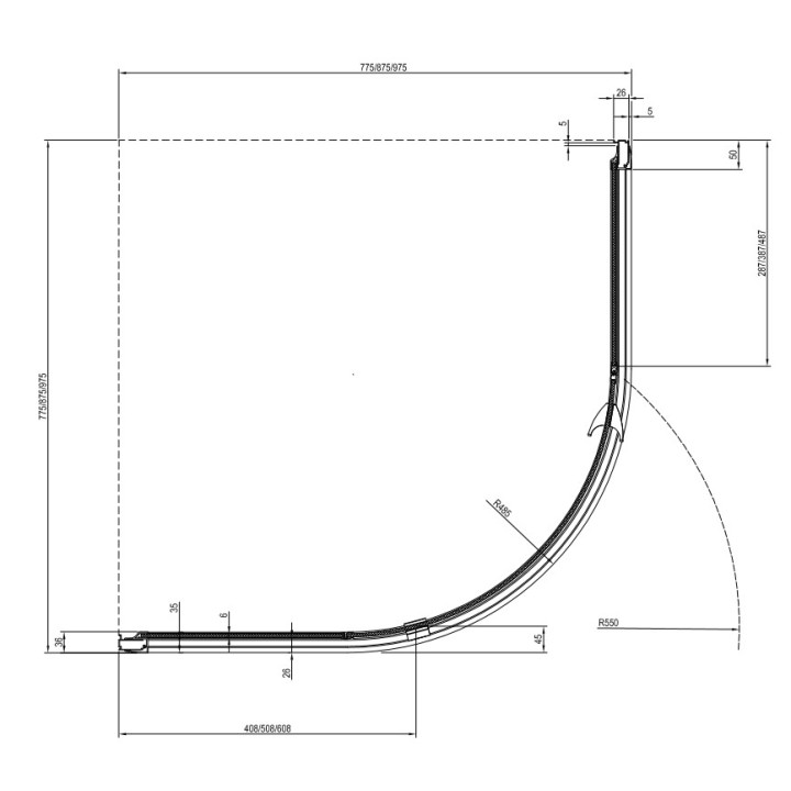 Kabina prysznicowa Ravak Pivot PSKK3-90 półokrągła polerowane aluminium + transparent 