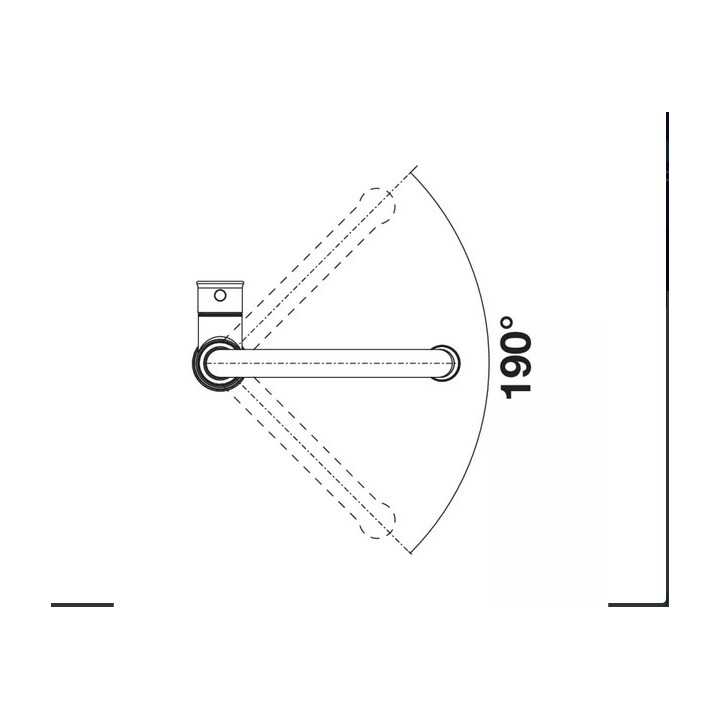 Bateria kuchenna Blanco Alta-S Compact Vario z wyciąganą wylewką, chrom
