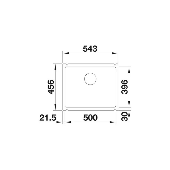 Zlewozmywak Blanco Dalago 6, 61,5x51cm, Silgranit, korek automatyczny, tartufo