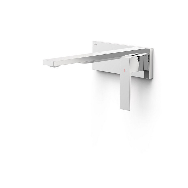 Element naścienny do podtynkowego korpusu baterii umywalkowe TRES Slim Exclusive, wylewka 180mm, złoty