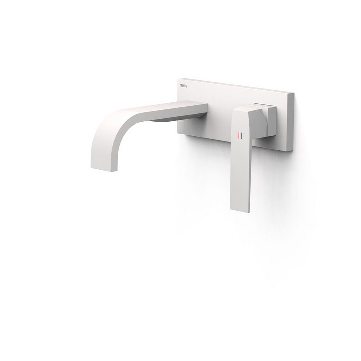Element naścienny do podtynkowego korpusu baterii umywalkowe TRES Slim Exclusive, wylewka 180mm, chrom