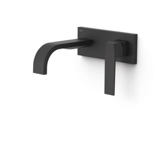 Element naścienny do podtynkowego korpusu baterii umywalkowe TRES Slim Exclusive, wylewka 180mm, biel matowa