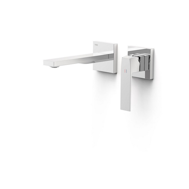 Element naścienny do podtynkowego korpusu baterii umywalkowe TRES Slim Exclusive, wylewka 180mm,  złoto