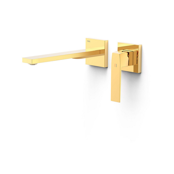 Element naścienny do podtynkowego korpusu baterii umywalkowe TRES Slim Exclusive, wylewka 240mm,  biel matowa