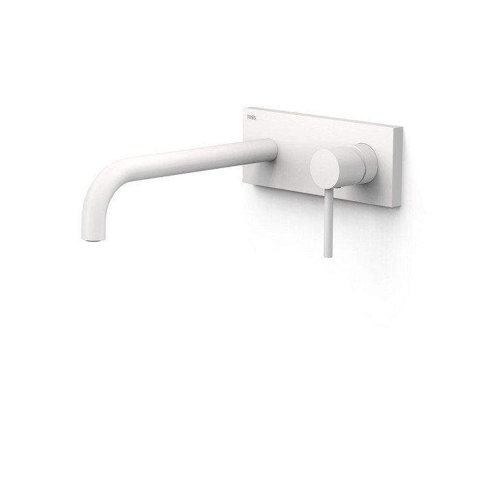 Element naścienny do podtynkowego korpusu baterii umywalkowe TRES STUDY, wylewka 240mm,  chrom