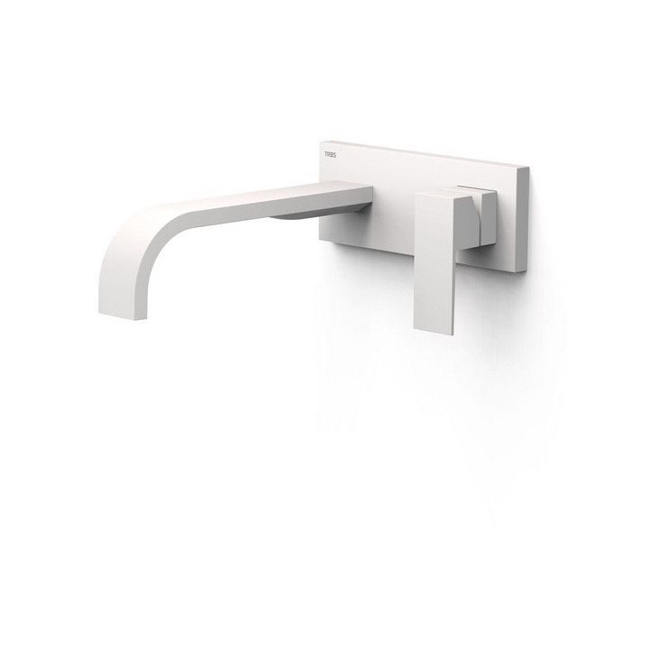 Element naścienny do podtynkowego korpusu baterii umywalkowe TRES Cuadro, wylewka 240mm, chrom