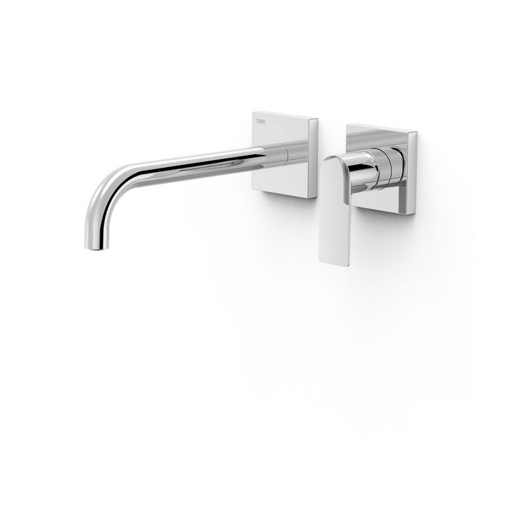 Element naścienny do podtynkowego korpusu baterii umywalkowej TRES LOFT, wylewka 240mm, złoto 