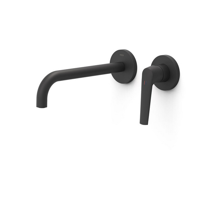 Element naścienny do podtynkowego korpusu baterii umywalkowej TRES FUJI, wylewka 237mm, chrom