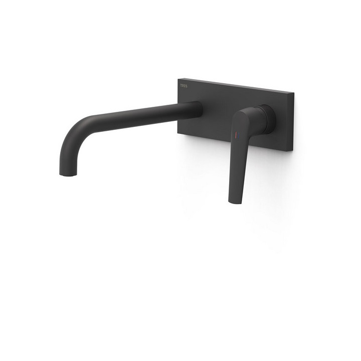 Element naścienny do podtynkowego korpusu baterii umywalkowej TRES FUJI, wylewka 240mm, chrom