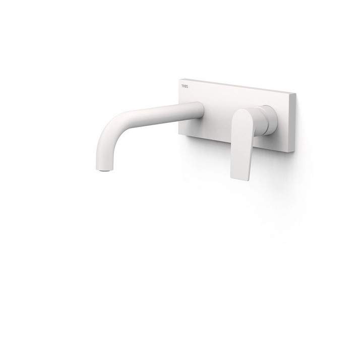 Element naścienny do podtynkowego korpusu baterii umywalkowej TRES Project-Tres, wylewka 180mm, czerń matowa