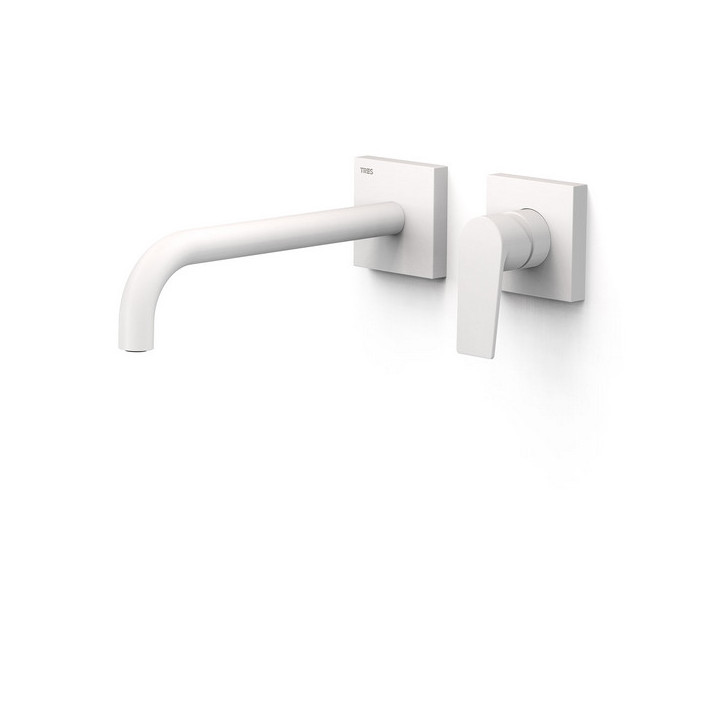 Element naścienny do podtynkowego korpusu baterii umywalkowej TRES Project-Tres, wylewka 240mm, czerń matowa