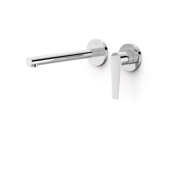 Element naścienny do podtynkowego korpusu baterii umywalkowej TRES Class, wylewka 177mm, chrom