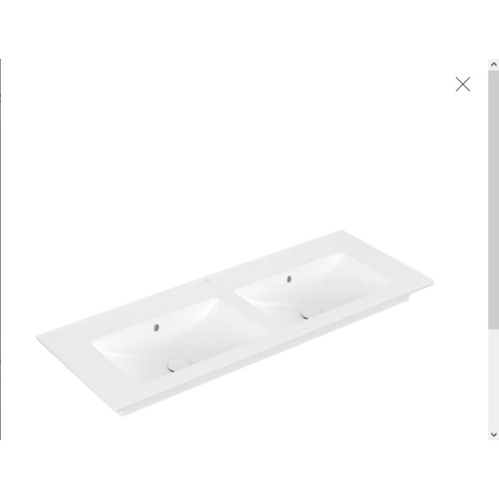 Umywalka meblowa Villeroy&Boch Subway 3.0, 130x47,5cm, z przelewem, Weiss Alpin CeramicPlus, nieszlifowany 