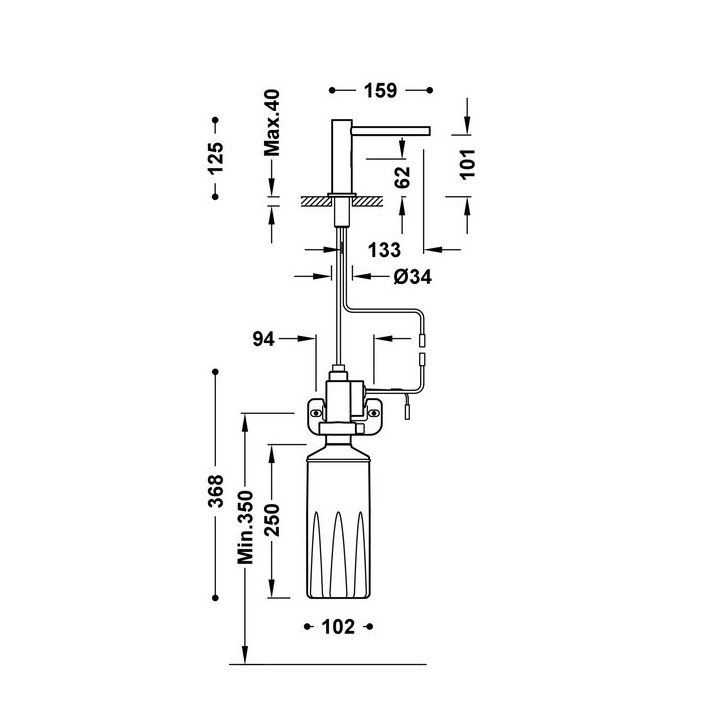 Elektroniczny dozownik mydła do łazienki i kuchni Tres Electronic, chrom