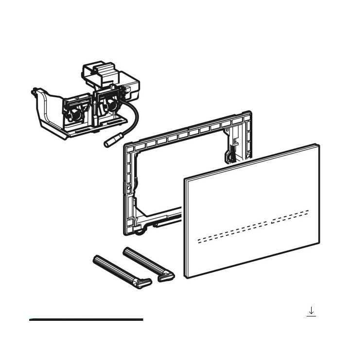 System spłukiwania WC Geberit z elektronicznym uruchamianiem spłukiwania, czarne szkło