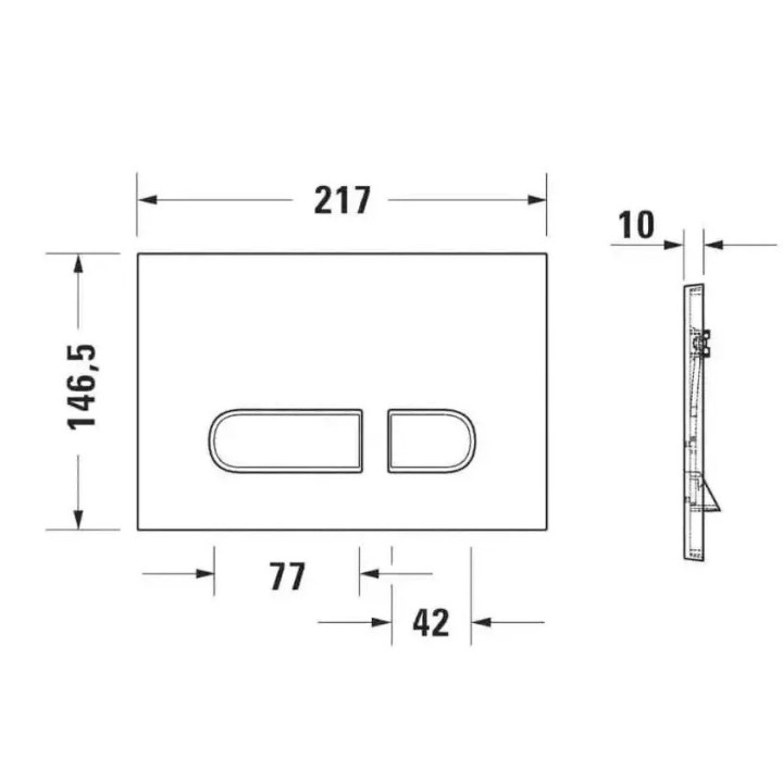 Przycisk uruchamiający Duravit DuraSystem A2, szkło białe