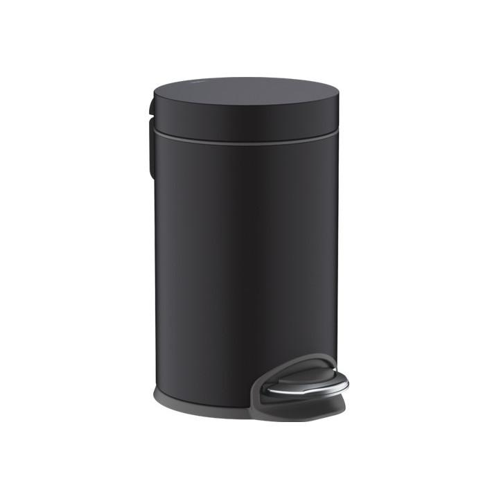 Kosz na śmieci z pedałem Hansgrohe, czarny mat