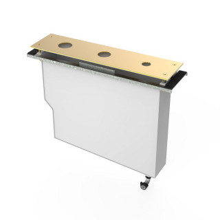 Zestaw montażowy Tres Slim Tres, trzyotowrowy, ze zbiornikiem do odprowadzanie resztek, biały mat