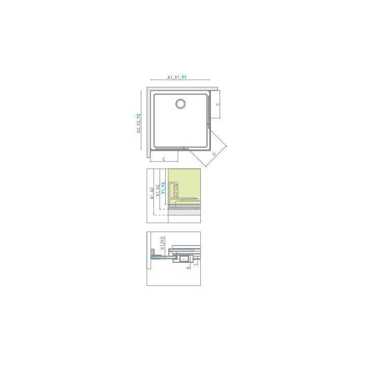 PYTAJ O RABAT ! Kabina prysznicowa szkło przejrzyste chrom 90x100cm Radaway Idea KDD
