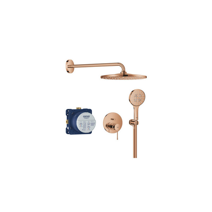 Podtynkowy zestaw prysznicowy z deszczownicą Rainshower Mono 310 Grohe Essence , warm sunset
