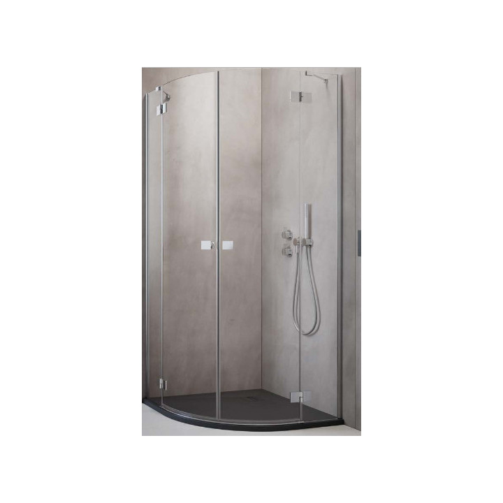 Kabina półokrągła Radaway Premium Pro PDD 100x100cm, czarny mat/ szkło przejrzyste