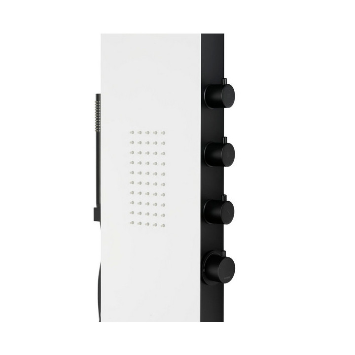 Panel prysznicowy Corsan Duo, mieszacz,  biało-czarna