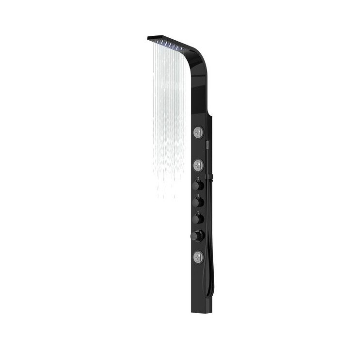 Panel prysznicowy Corsan SNAKE, mieszacz, czarny  