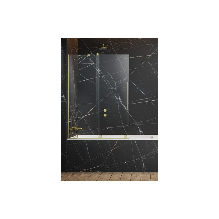 Parawan nawannowy Radaway Furo PND II 110, lewy, szkło przejrzyste, 110x150cm, przesuwny, profil chrom