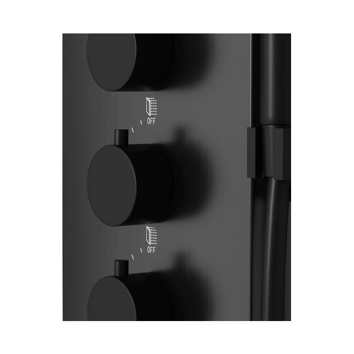 Panel prysznicowy Corsan SNAKE, mieszacz, czarny  