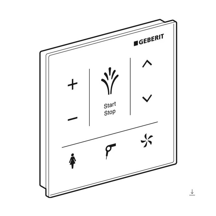 Ścienny panel sterujący Geberit AquaClean, czarny
