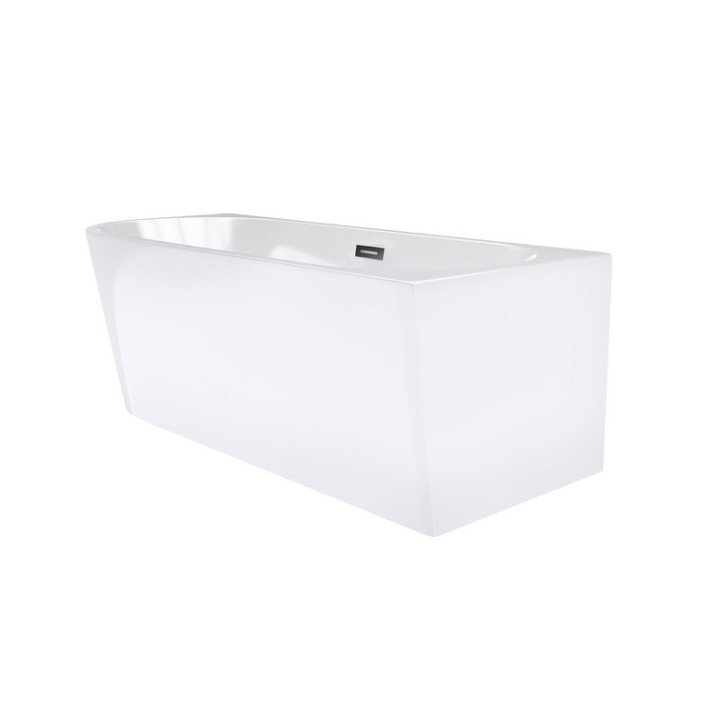 Wanna wolnostojąca narożna Corsan Intero , 170x73cm, prawostronna, korek klik-klak chrom, biała