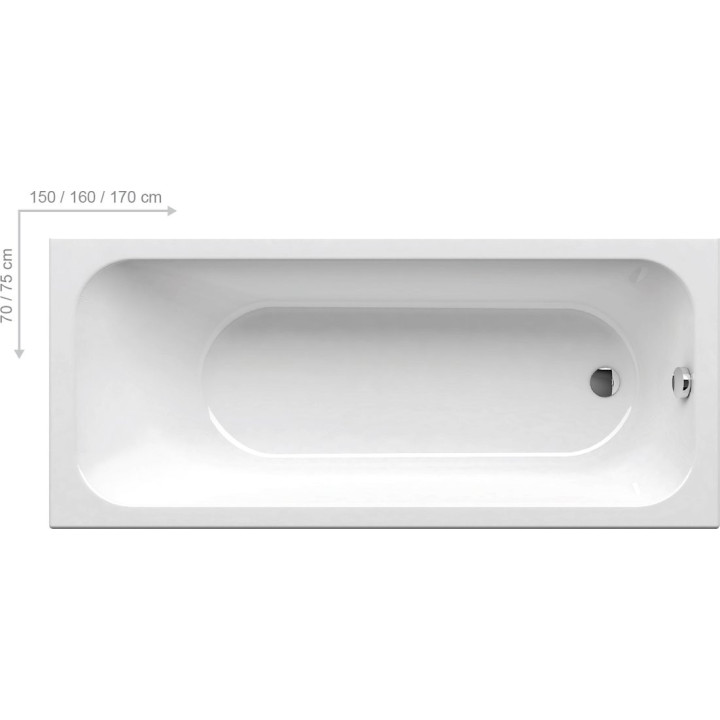 Wanna prostokątna Ravak City 180x80 cm biała 