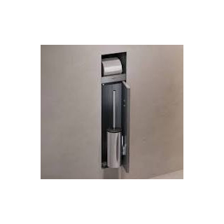 XtraStoris Rock Wnęka ścienna na papier toaletowy z pojemnikiem na szczotkę toaletową i drzwiczkami do wyłożenia płytkami