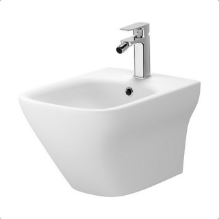 Bidet zawieszany owalny z ukrytym montażem Cersanit Larga, biały mat