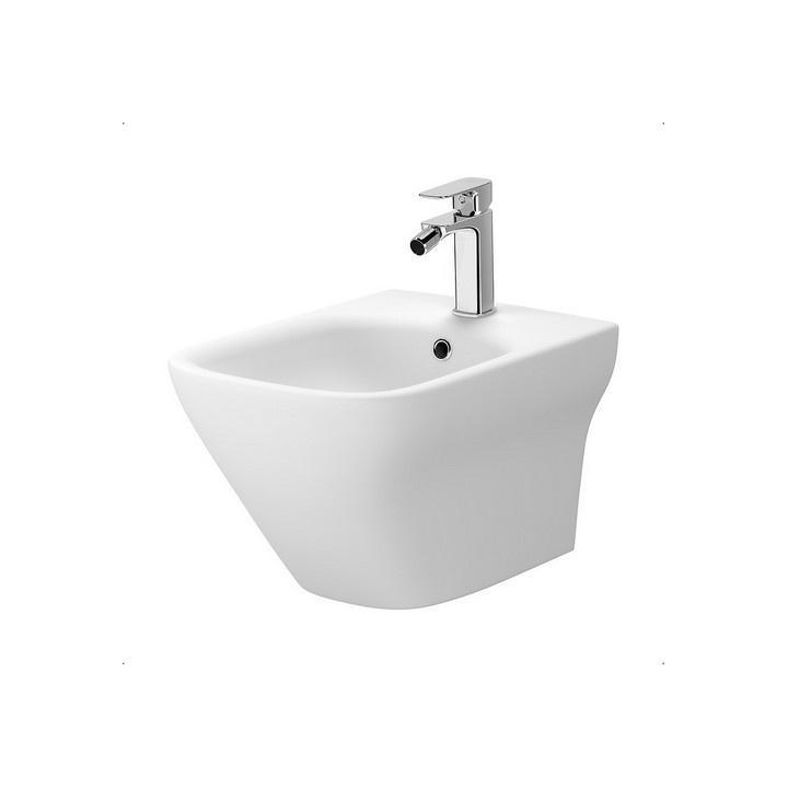 Bidet zawieszany owalny z ukrytym montażem Cersanit Larga, biały mat