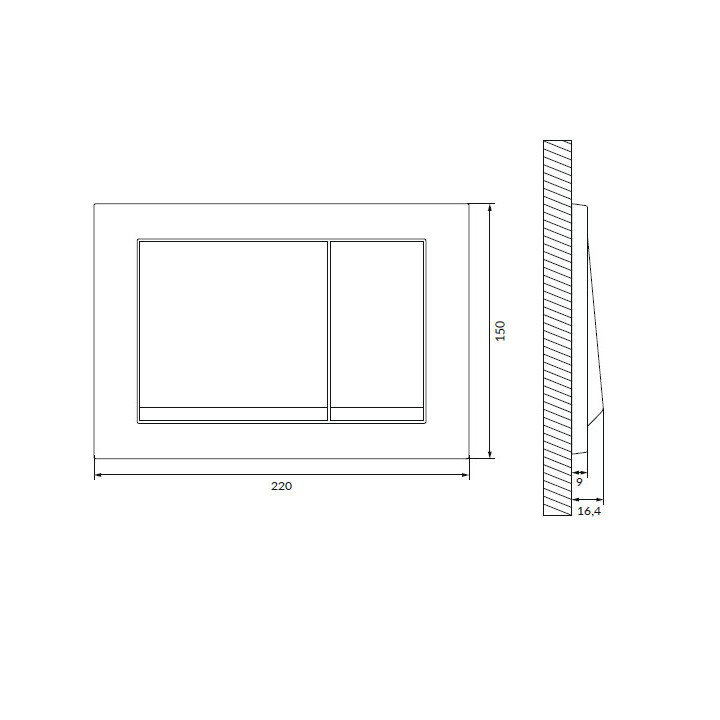 Przycisk spłukujący Cersanit Enter II , chrom matowy