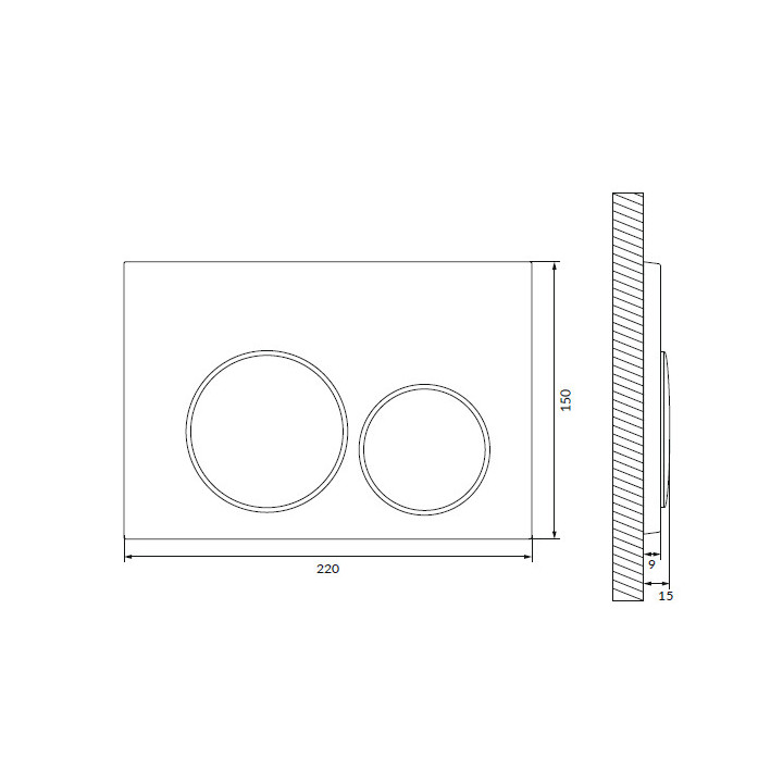 Przycisk spłukujący Cersanit LUNA , chrom błyszczący