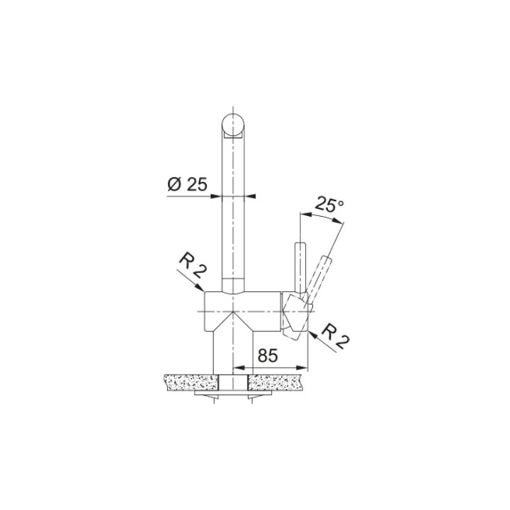 Bateria kuchenna Franke Atlas Neo Pull-Out Spray, wysokość 299mm, obrotowa i wyciągana wylewka,  stal szlachetna