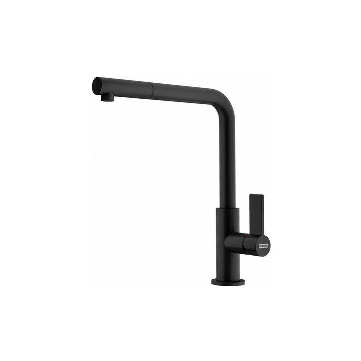 Bateria kuchenna Franke Neptune Evo , wysokość 291mm, obrotowa i wyciągana wylewka, czarny mat