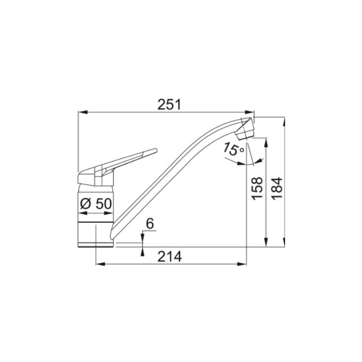 Bateria kuchenna Franke Princess II  , wysokość 184mm, obrotowa wylewka,  biały polarny