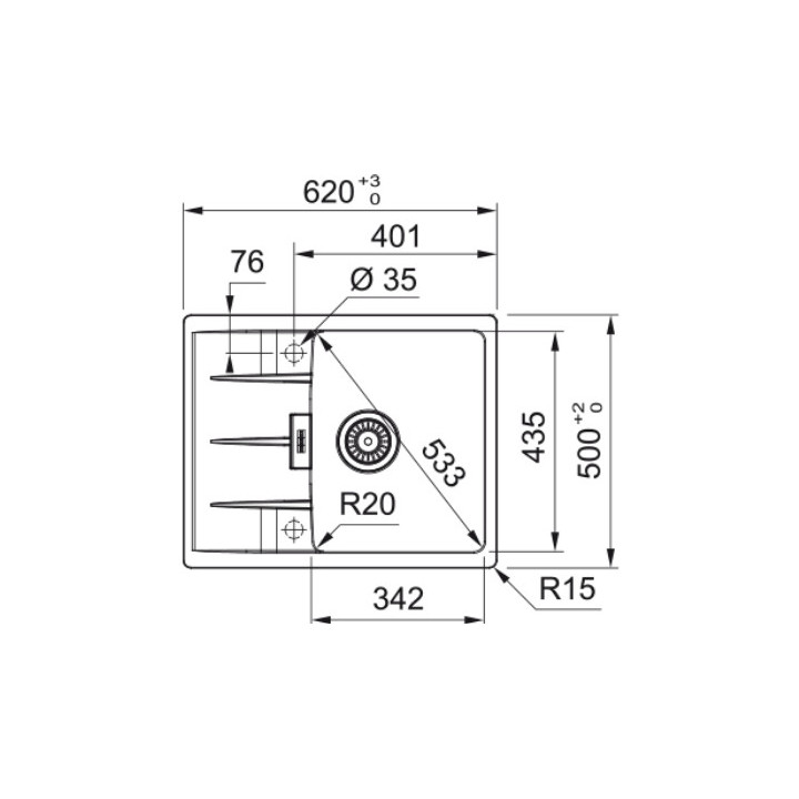Zlewozmywak Franke Centro CNG 611-62, czarny mat