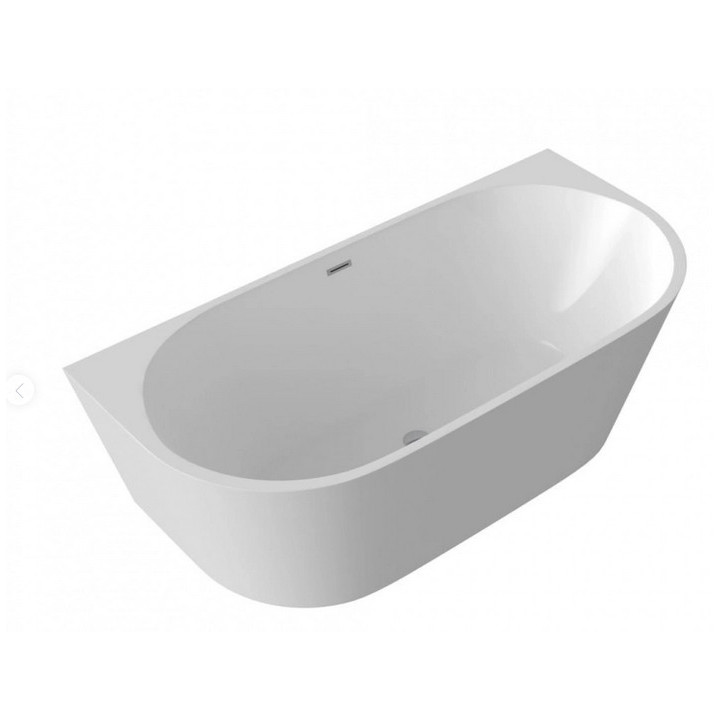 Wanna wolnostojąca Massi Modern, 180cm, z przelewem, biała