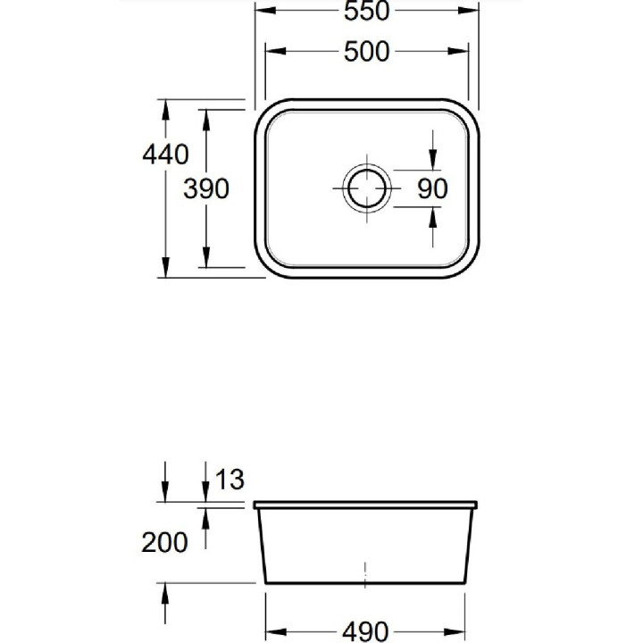 Zlewozmywak podblatowy 55x44 cm Villeroy & Boch CISTERNA 60C- sanitbuy.pl